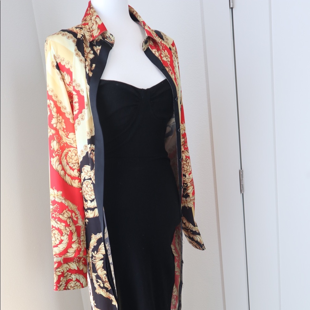 Marciano satin shirt dress/Duster